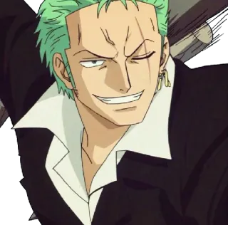 😁 Roronoa Zoro One Piece anime, swordsman, pirate, zoro telegram sticker
