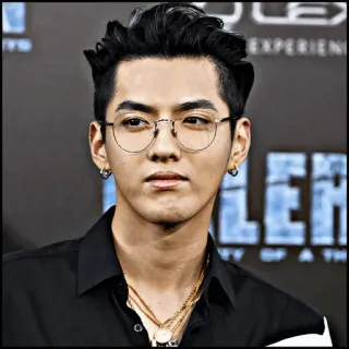 ➖ Kris Wu Kris Wu, cantante, attore, celebrità, moda, occhiali telegram sticker
