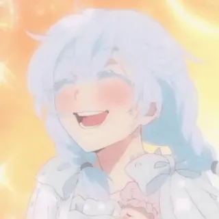 💙 anime, garota, sorrindo, fofa telegram sticker