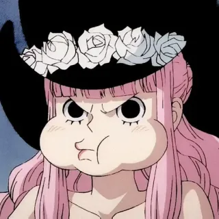 🌸 Perona One Piece Anime, Dibujos animados, Perona, One Piece, Enojado, Lindo whatsapp sticker