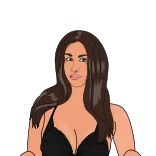 ❤️ donna, cartone animato, ritratto, femmina, ragazza, sexy telegram sticker