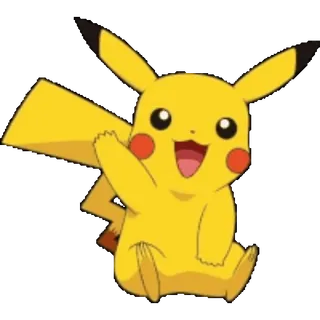 ✋ Pikachu Pokemon โปเกมอน, ปิกาจู, อนิเมะ, การ์ตูน, น่ารัก, สีเหลือง telegram sticker