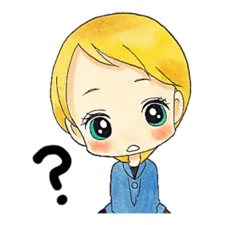 🤔 Anime stijl, Portret, Gezichtsuitdrukking, Meisje telegram sticker