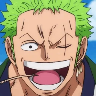 🪐 Zoro One Piece Аниме, Ван Пис, Зоро, Ророноа Зоро, Пират, Меч, Зеленые Волосы telegram sticker