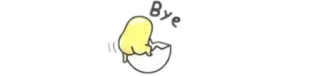 💧 Bye egg, chick, goodbye, waving, cute whatsapp sticker