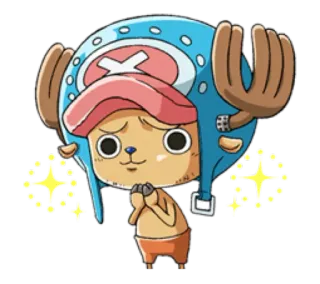 🌟 Tony Tony Chopper One Piece Anime, One Piece, Chopper, Lucu, Kartun, Karakter, Rusa kutub whatsapp sticker