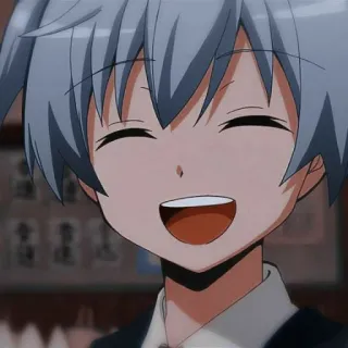 🌀 Nagisa Shiota Assassination Classroom anime, sorrindo, Nagisa Shiota, Assassination Classroom, fofo, menino whatsapp sticker