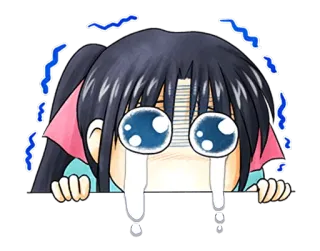 😭 Anime, Weinend, Cartoon, Mädchen, Traurig telegram sticker
