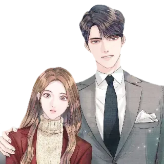 👫 мужчина, женщина, пара, костюм, романтика, иллюстрация telegram sticker