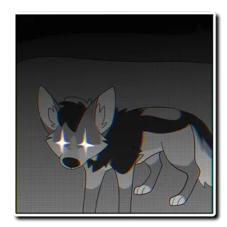 📹 Cartone animato, Lupo, Animale, Creatura, Lucido, Occhi telegram sticker