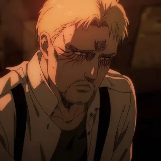⚔️ Reiner Braun Attack on Titan anime, sad, depression, character, attack on titan, reiner, manga telegram sticker