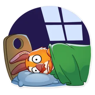 😨 Kartun, Binatang, Tempat tidur, Tidur, Lelah whatsapp sticker