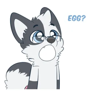 🥚 EGG? アニメ, 動物, 犬, 卵, かわいい, ステッカー telegram sticker
