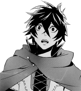 😟 Naofumi Iwatani The Rising of the Shield Hero Anime, Manga, Shield Hero, Naofumi, Fantasy, Isekai whatsapp sticker