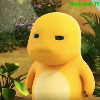 🌟 Rong xanh TV Desenho animado, Dinossauro, Fofo, Amarelo telegram sticker