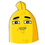 😏 plátano, meme, gracioso, dibujo, fruta, humor telegram sticker