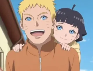 🌟 Naruto anime, naruto, uzumaki, hinata, dễ thương, hoạt hình, cha, con telegram sticker