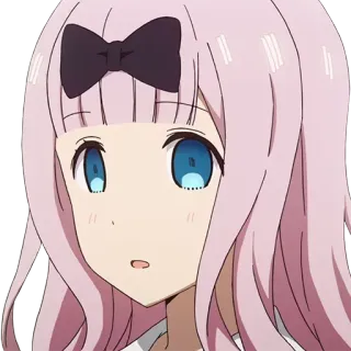 😯 Chika Fujiwara Love is War Anime, Chika, Fujiwara, Love is War, Cartone animato, Carino, Ragazza whatsapp sticker
