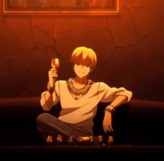 🏆 Gilgamesh Fate Anime, Personage, Fate, Gilgamesh, Bank telegram sticker