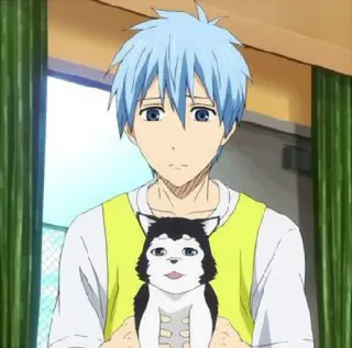 🎲 Kuroko Tetsuya Kuroko no Basket anime, basketball, Kuroko no Basket, Kuroko Tetsuya, character, manga telegram sticker