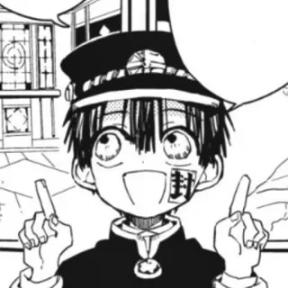 🕷 Hanako-kun Toilet-bound Hanako-kun Anime, Mangá, Hanako-kun, Hanako-kun ligado ao banheiro, Personagem, Fofo, Uniforme escolar whatsapp sticker