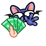 🤩 钱, 现金, 卡通, 手, 货币 telegram sticker