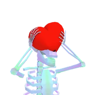 ❤ scheletro, cuore, amore, ossa whatsapp sticker