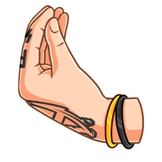 🤏 Gest ręką, Włoska ręka, Włoski, Gest, Wyraz, Komunikacja telegram sticker