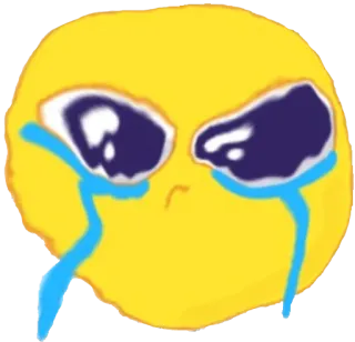 😭 emoji, piangere, triste, lacrime, faccia whatsapp sticker