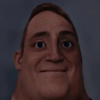 😕 Mr. Incredible Мем, Мистер Исключительный, Выражение, Выражение лица telegram sticker