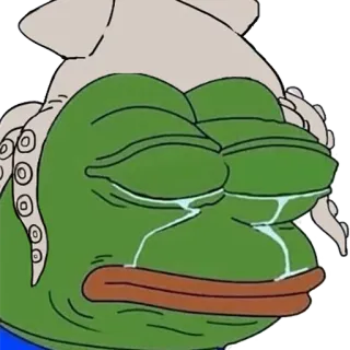 🐸 Pepe, rana, llorando, triste, meme telegram sticker