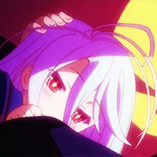😊 Shiro No Game No Life Anime, Shiro, No Game No Life, dễ thương, cô gái, Manga whatsapp sticker