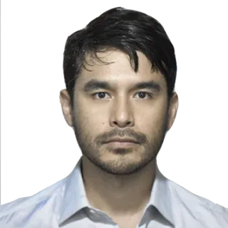 😐 男性, ポートレート, 人物, 顔 telegram sticker