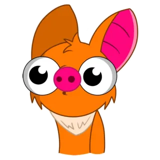 😯 животное, мультфильм, милый, смешной, летучая мышь, животное whatsapp sticker