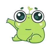 👶 rana, lindo, gesto ofensivo, dibujo animado, meme telegram sticker