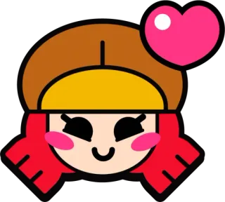 ❤️ Jessie Brawl Stars Desenho animado, Video game, Personagem, Coração, Jessie, Brawl Stars telegram sticker