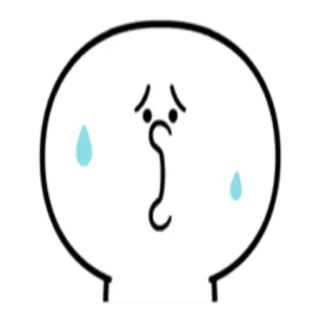 😚 sticker, cartoon, emotion, schweiß, besorgt, nervös telegram sticker