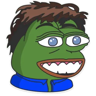 😹 Pepe the Frog 佩佩蛙, 表情包, 网络迷因, 卡通, 贴纸 whatsapp sticker