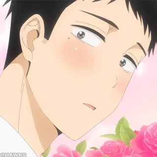 🎏 Anime, Romance, Fleurs, Rougir, Mignon telegram sticker