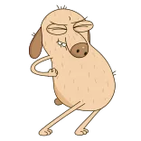 🕺 собака, мультфильм, анимация, персонаж, животное whatsapp sticker