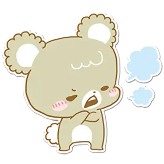 😤 urso, desenho animado, bravo, fofo, adesivo telegram sticker