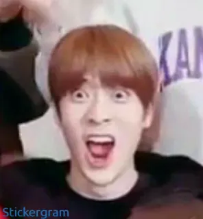 😲 Stickergram grappig, meme, geschrokken, verrassing, aziatisch, kpop telegram sticker
