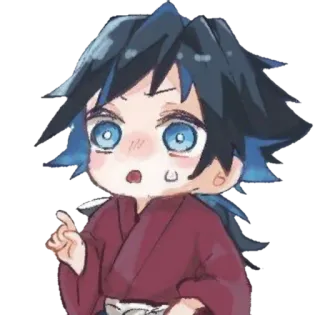 🌟 Giyu Tomioka Demon Slayer Anime, Demon Slayer, Giyū Tomioka, Dibujos animados, Manga, Chibi telegram sticker