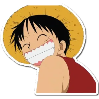 😁 Luffy One Piece anime, one piece, luffy, character, cartoon whatsapp sticker