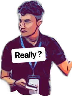 🤔 Really ? вопрос, человек, портрет, мужчина, реально, запутанный telegram sticker