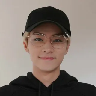 😊 portrait, man, glasses, hoodie, cap, person telegram sticker