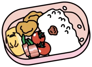 🍱 Бенто, Еда, Ланчбокс, Японская еда, Еда из мультика telegram sticker