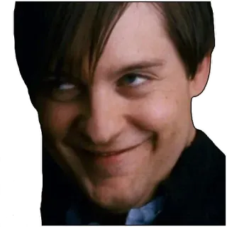 😏 Peter Parker Spider-Man peter parker, spider-man, mème, sourire narquois, tobey maguire, drôle telegram sticker