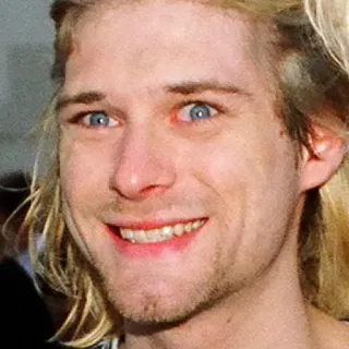 😃 Kurt Cobain 音乐家, 歌手, 90年代, 摇滚明星, 垃圾摇滚, 名人, 肖像 telegram sticker