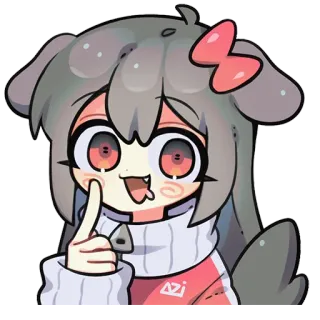 🎀 Anime, Kartun, Anjing, Lucu, Gadis, Stiker whatsapp sticker